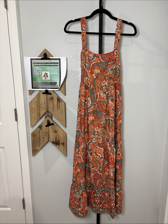 Band Of The Free Dresses & Skirts - Band of the Free Rust Paisley Maxi Dress with Wide Straps 18-19” ptp Maxi sz L